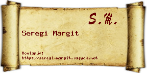 Seregi Margit névjegykártya